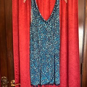 Lilly Pulitzer Blue Leopard Print Romper